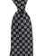 Ermenegildo Zegna Silk Tie Dark Blue Brown Silver Geometric - Hand Made in Italy