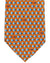 Ermenegildo Zegna Silk Tie Orange Blue Film Roll - Hand Made in Italy