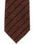 Ermenegildo Zegna Tie Brown Navy Stripes Narrow Cut