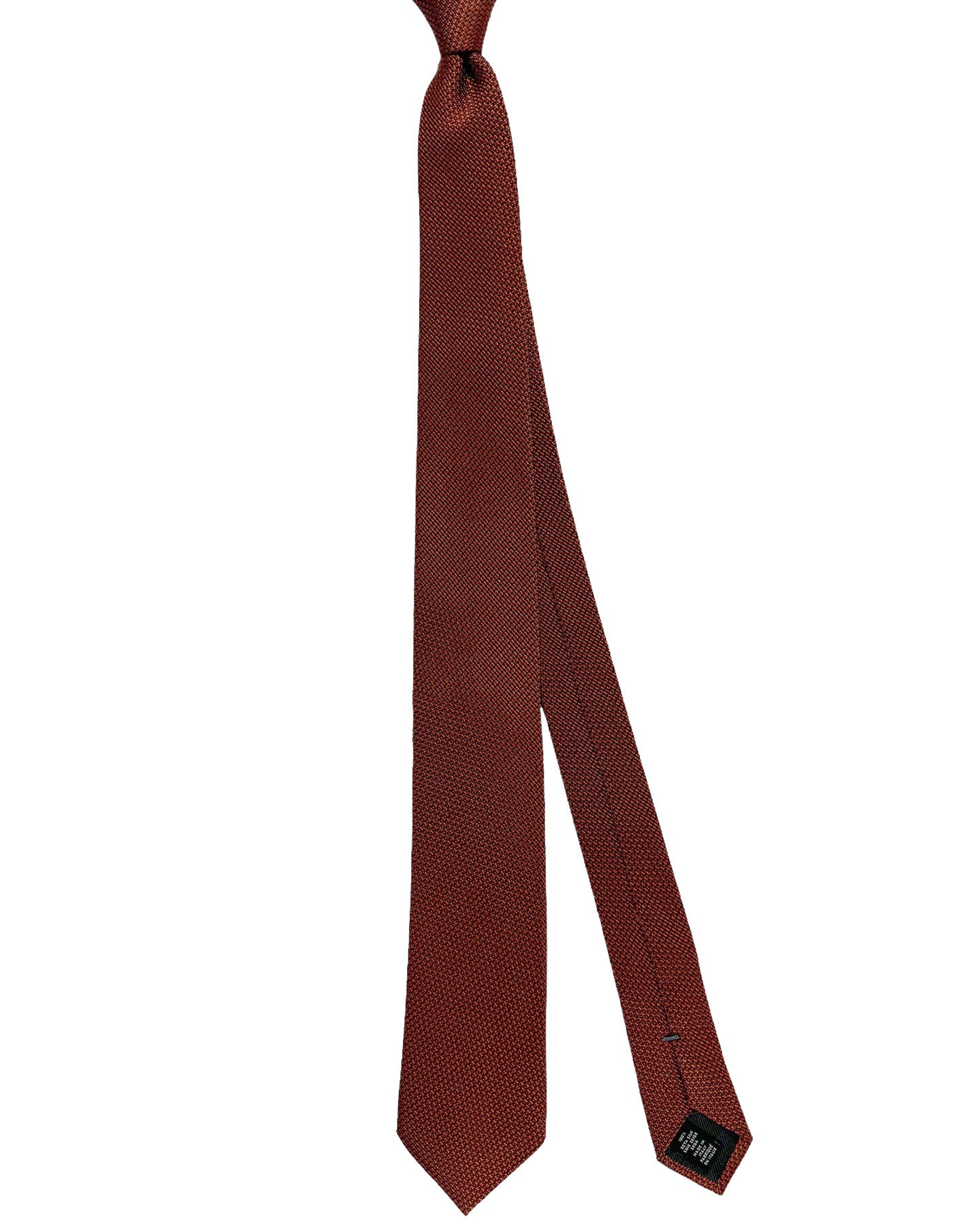 Ermenegildo Zegna Narrow Tie Brown Black Micro Pattern