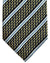 Ermenegildo Zegna Tie Black Chartreuse - Blue Silver Stripes