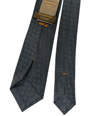 Ermenegildo Zegna Silk Tie Couture Midnight Blue Pattern