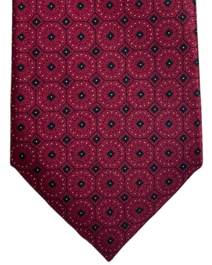 Ermenegildo Zegna Tie Bordeaux Design - 100 Fili