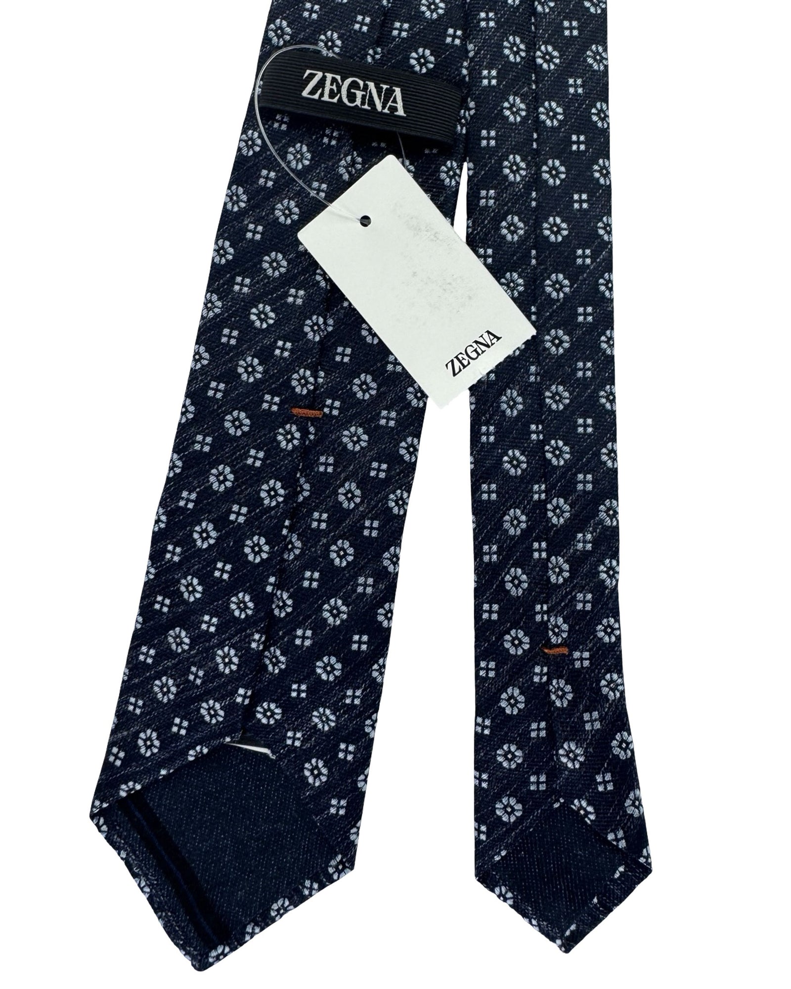 Ermenegildo Zegna Tie Dark Blue - Narrow Necktie