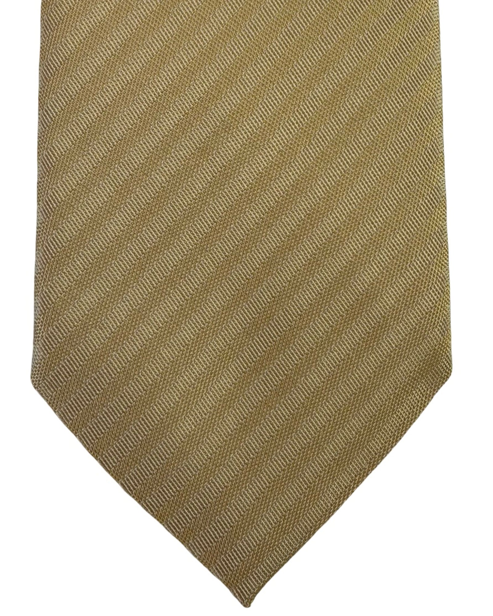 Ermenegildo Zegna Tie Taupe Tonal Stripes