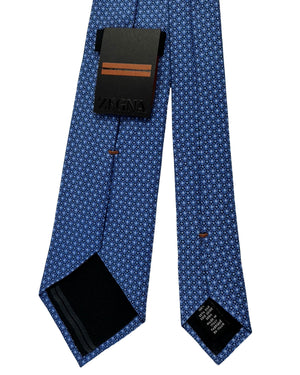 Zegna Tie Blue Geometric New