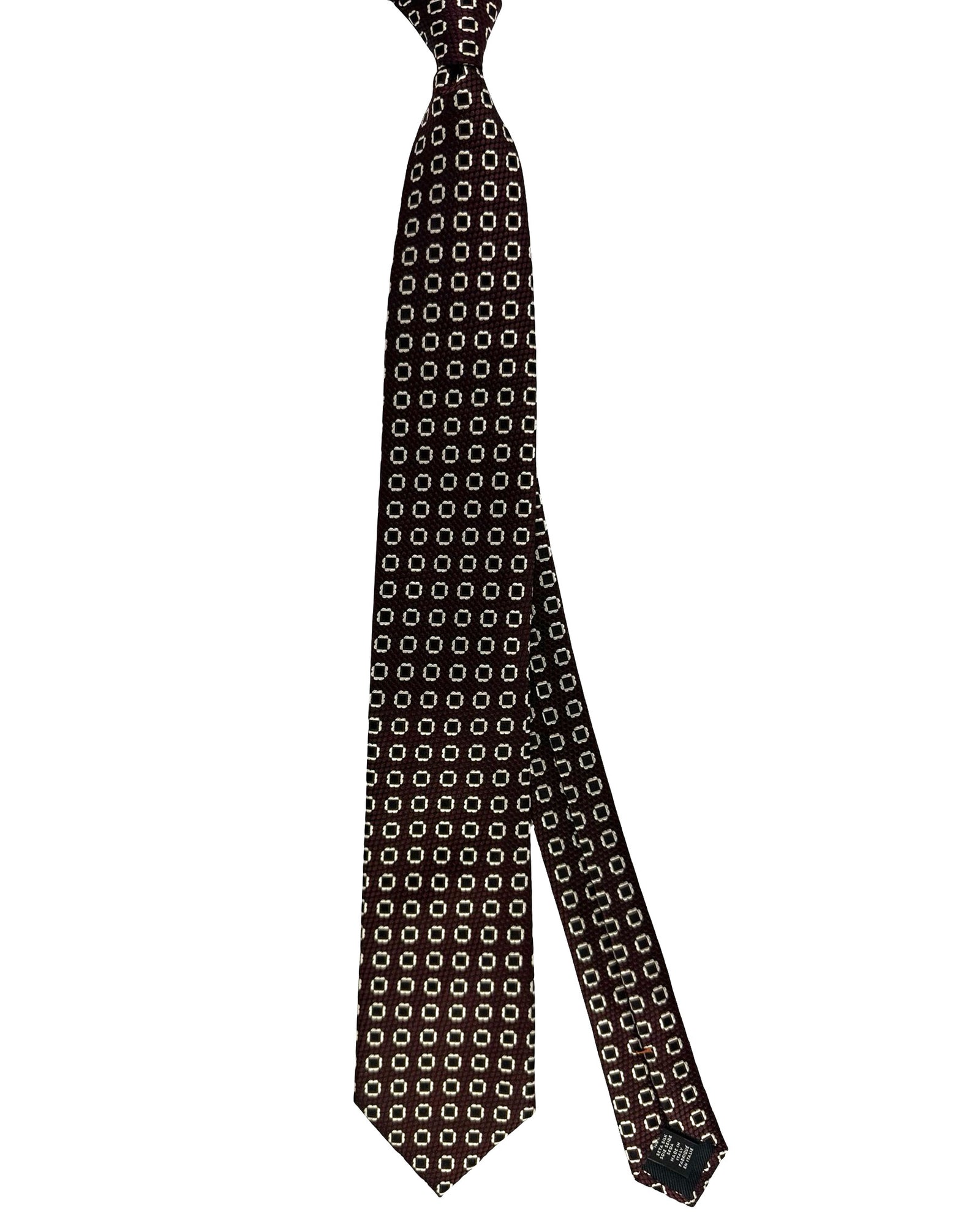 Ermenegildo Zegna Silk Tie Brown Black Silver