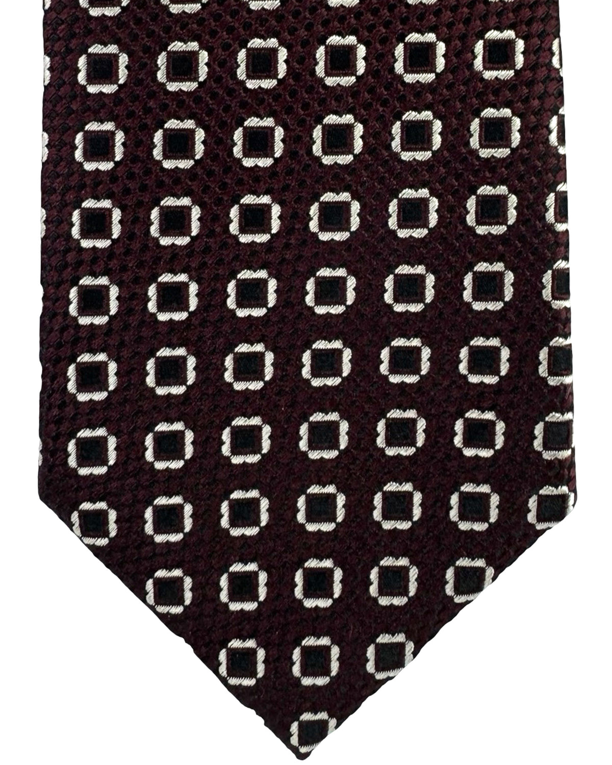 Ermenegildo Zegna Silk Tie Brown Black Silver