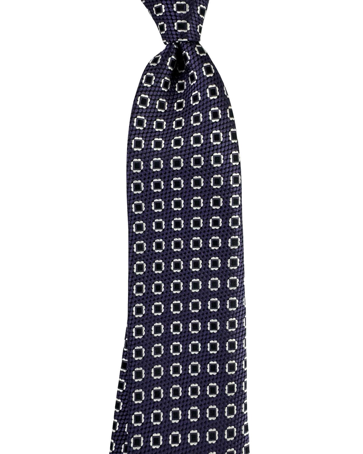 Ermenegildo Zegna Silk Tie Purple Black Silver