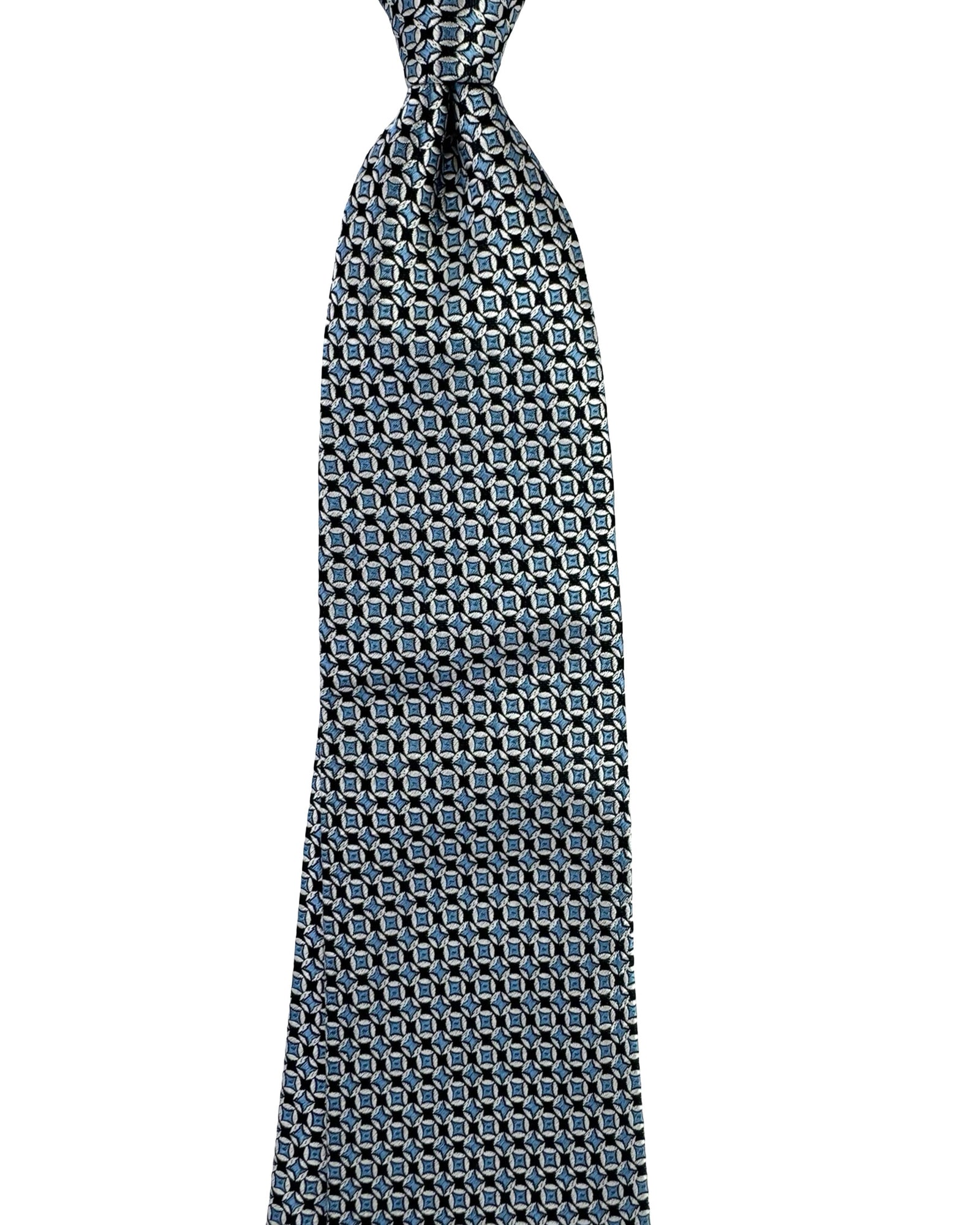 Ermenegildo Zegna Tie Black Blue Silver