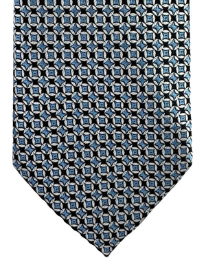Ermenegildo Zegna Tie Black Blue Silver