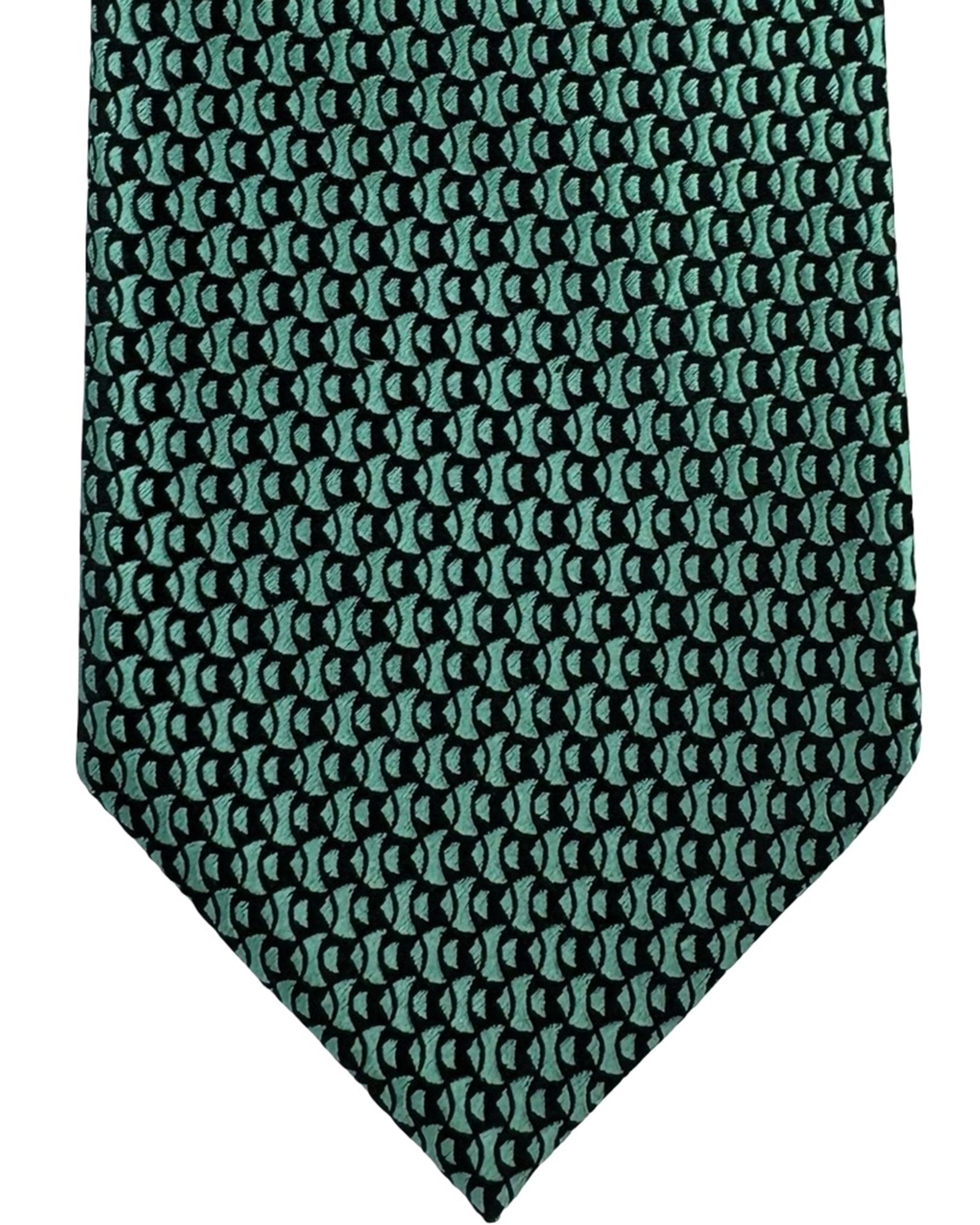 Ermenegildo Zegna Tie Green Pattern