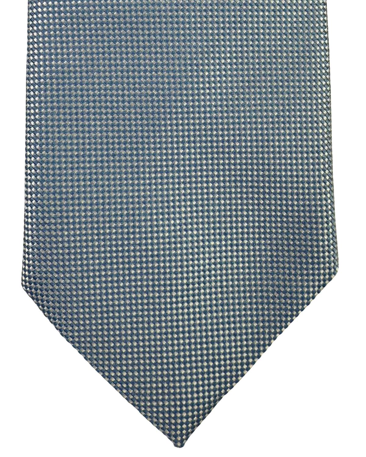 
Ermenegildo Zegna Tie Blue Silver Pattern

