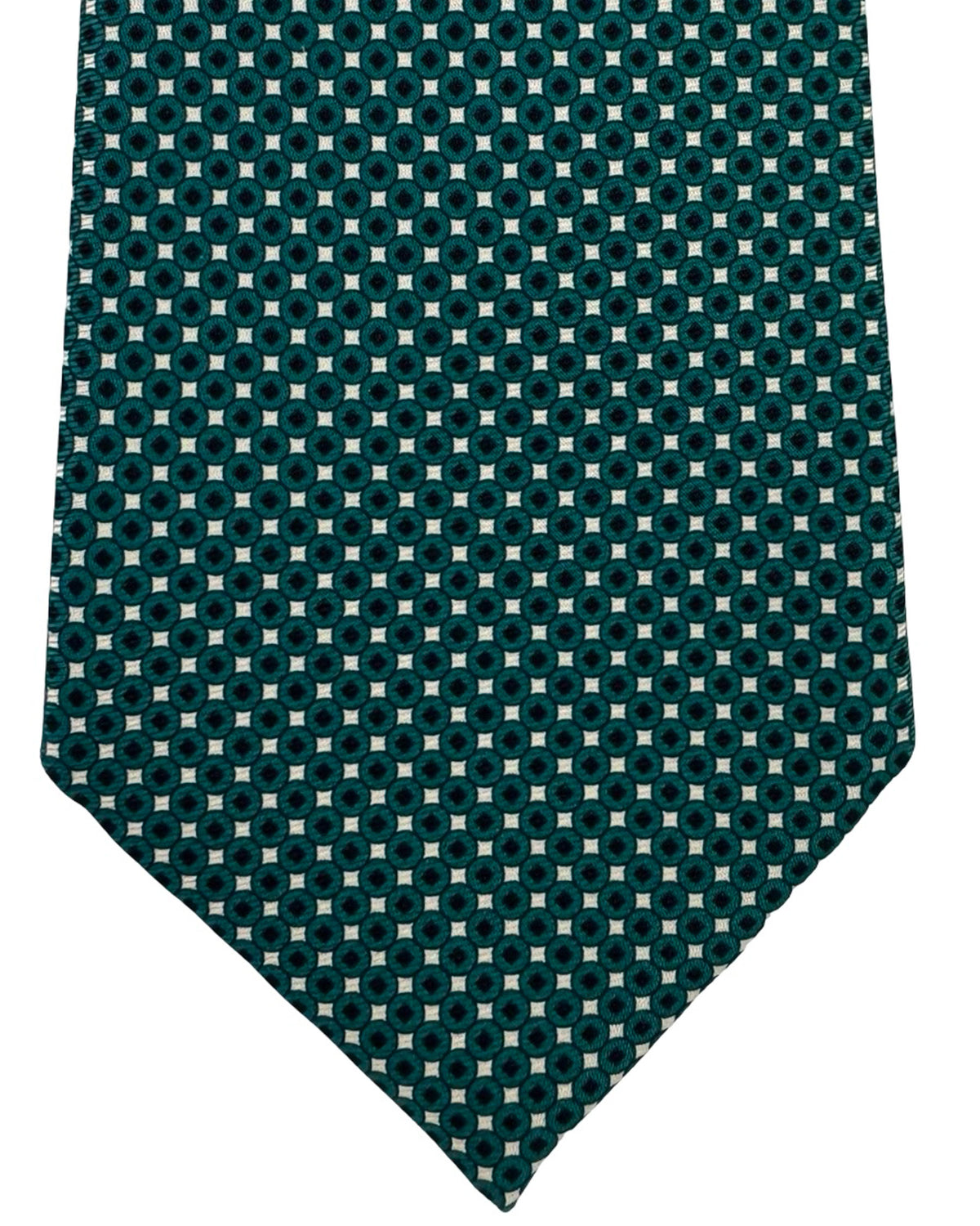 Ermenegildo Zegna Tie Green Black Silver Design