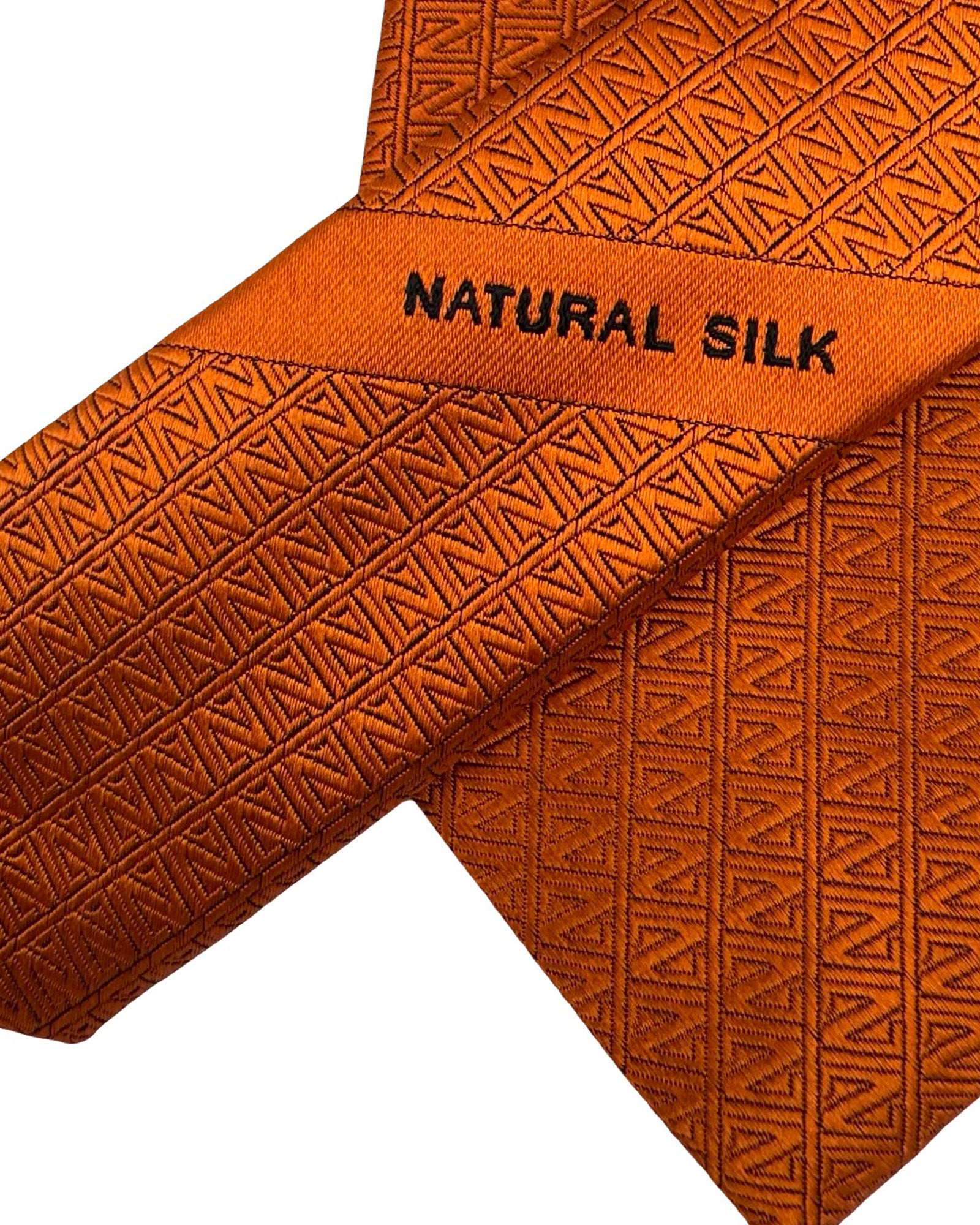 Ermenegildo Zegna Tie Rust Orange Z-Logo