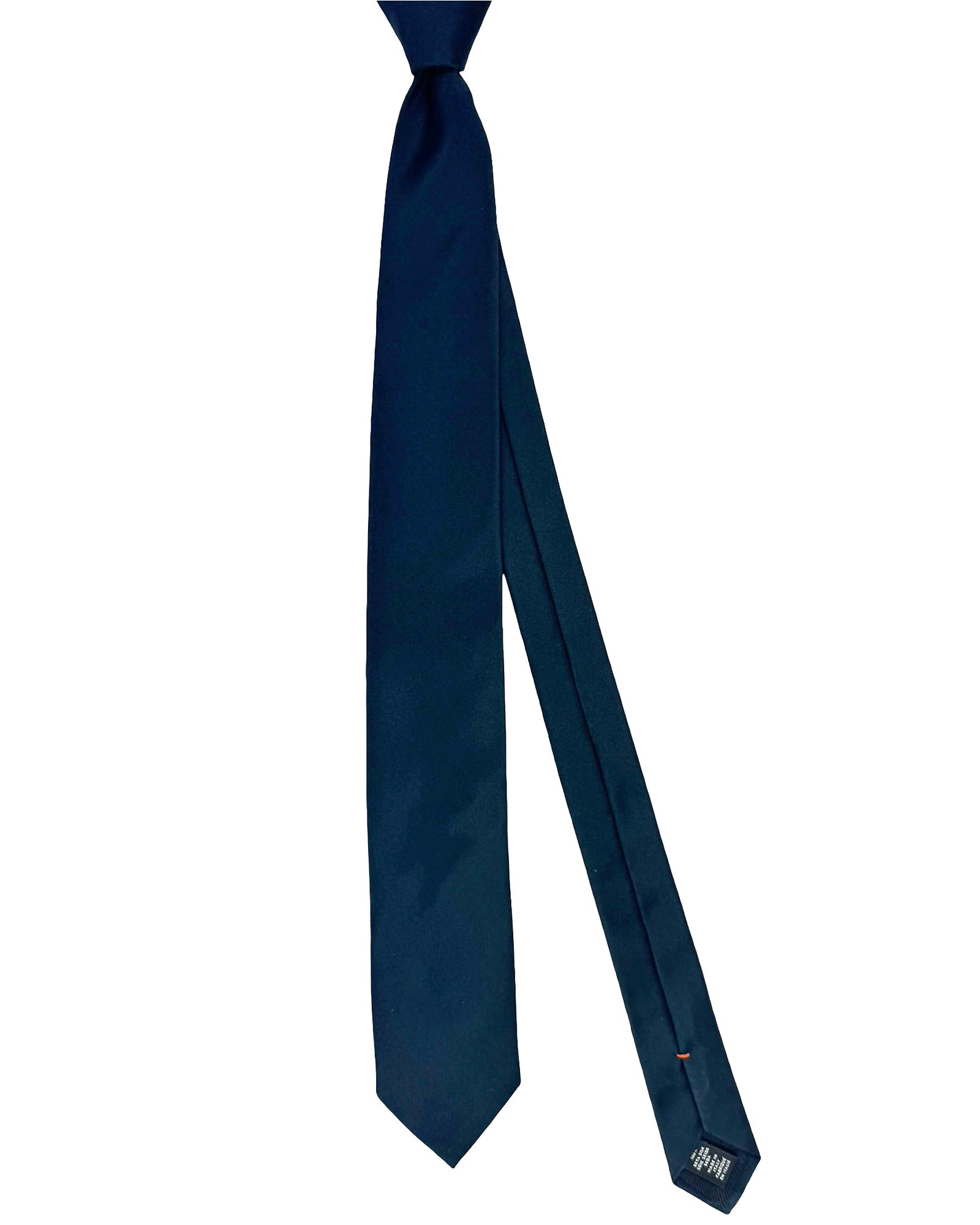 Ermenegildo Zegna Tie Midnight Blue Solid - Narrow Necktie