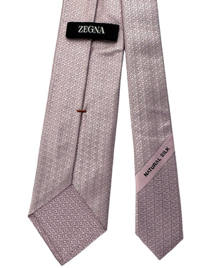 Ermenegildo Zegna Tie Light Pink Z-Logo - Natural Silk