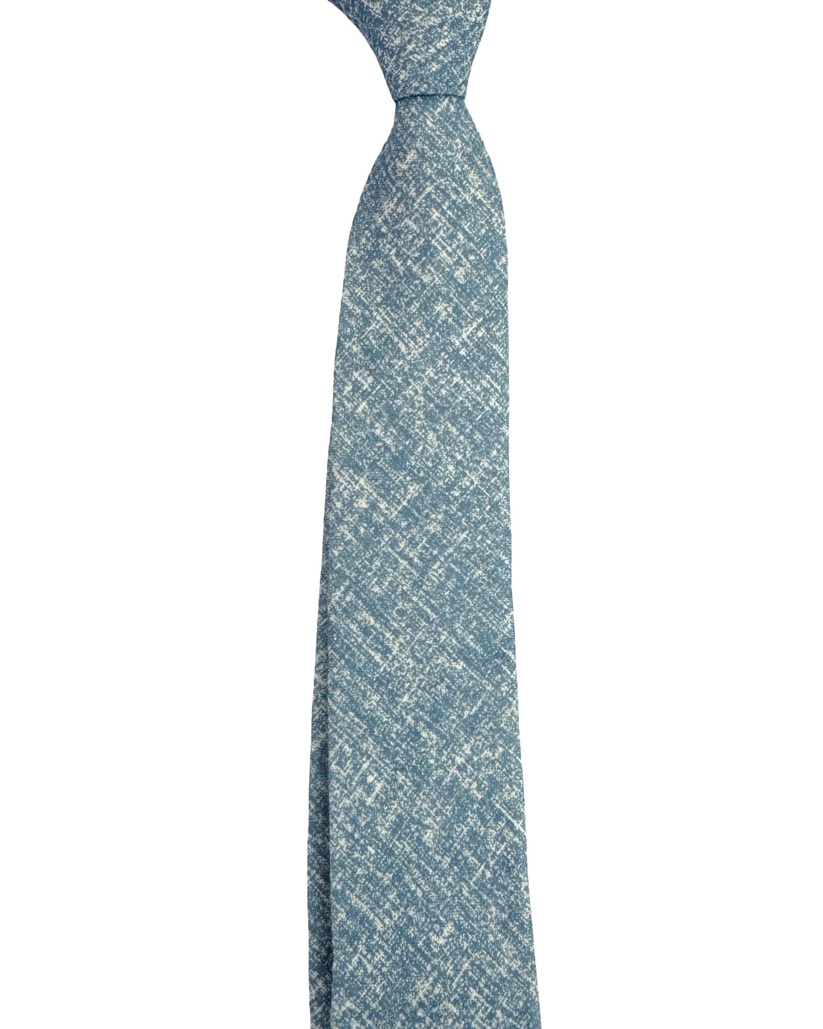 Zegna Linen Tie Blue - Narrow Cut