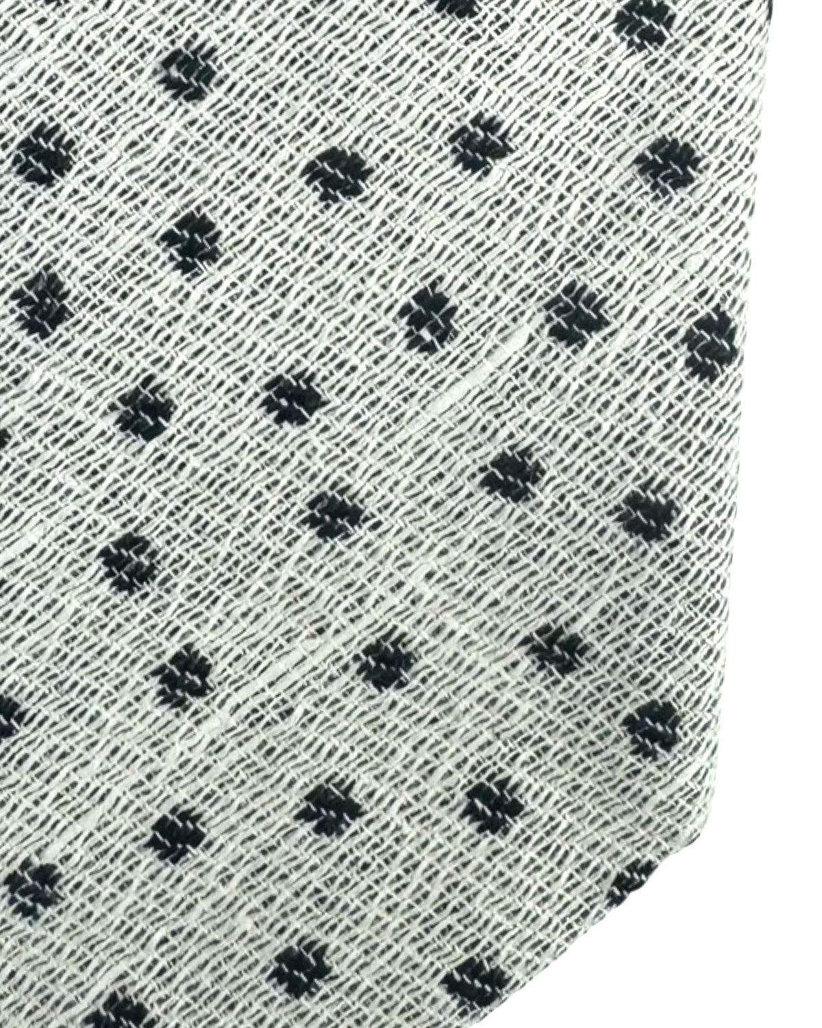 Zegna Tie White Gray Dotted Design - Narrow Cut