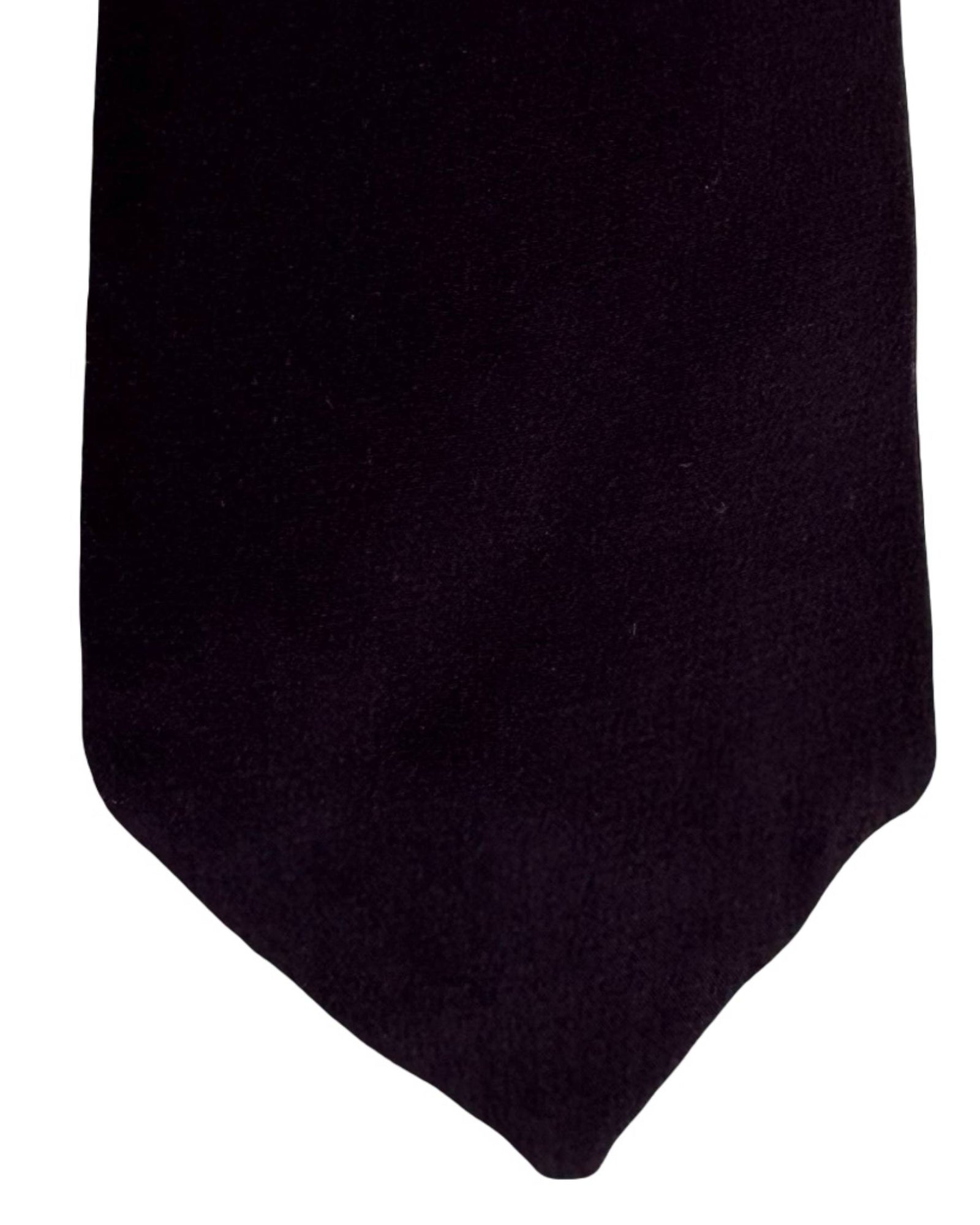 Ermenegildo Zegna Tie Dark Aubergine Solid - XXX Couture - 2 Sided (Copy)