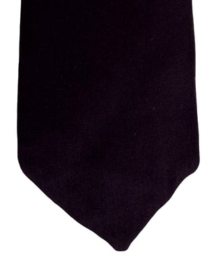 Ermenegildo Zegna Tie Dark Aubergine Solid - XXX Couture - 2 Sided (Copy)