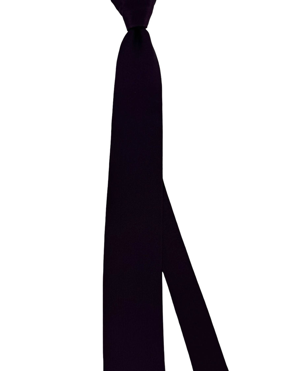Ermenegildo Zegna Tie Dark Aubergine Solid - XXX Couture - 2 Sided (Copy)