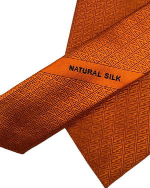 Ermenegildo Zegna Tie Rust Orange Z-Logo
