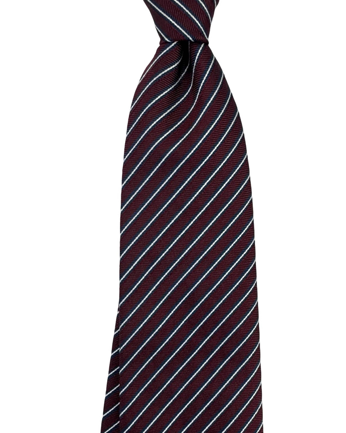 Ermenegildo Zegna Tie Maroon Midnight Blue Stripes