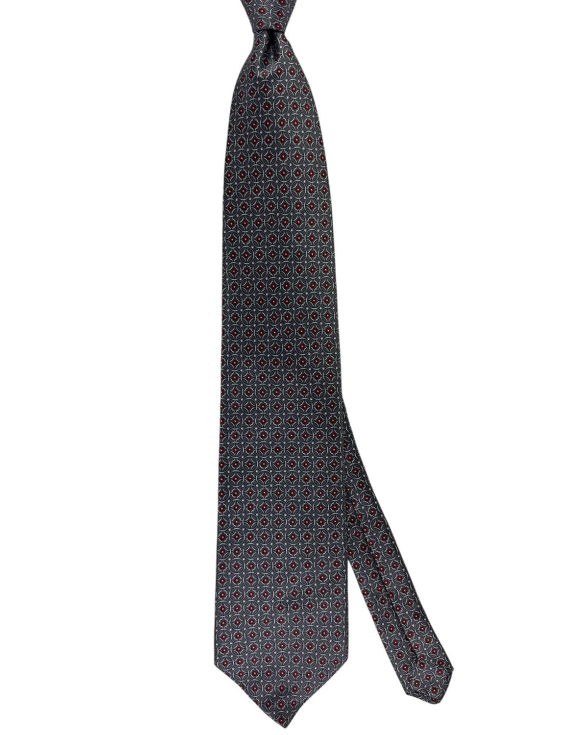 Zilli Tie Gray Bordeaux Design