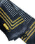 Zilli Pocket Square Black Gold Gray Design