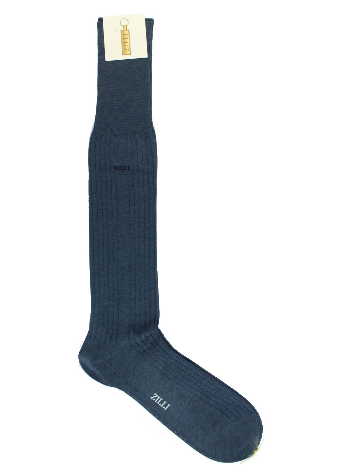 Zilli Over The Calf Socks Midnight Blue US 10 / EUR 43 Cotton Silk SALE