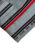 Zilli Tie & Matching Pocket Square Set Gray Red Stripes Design