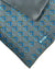 Zilli Tie & Matching Pocket Square Set Gray Blue Yellow Geometric Design
