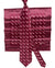 Zilli Tie & Matching Pocket Square Set Wine Purple Micro Pattern Design