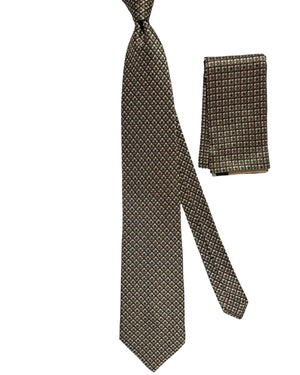 Zilli genuine Tie & Matching Pocket Square Set 