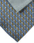 Zilli Tie & Matching Pocket Square Set Gray Blue Orange Gold Geometric