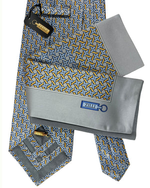 Zilli genuine Tie & Matching Pocket Square Set 