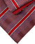 Zilli Tie & Matching Pocket Square Set Dark Red Silver Blue Stripes