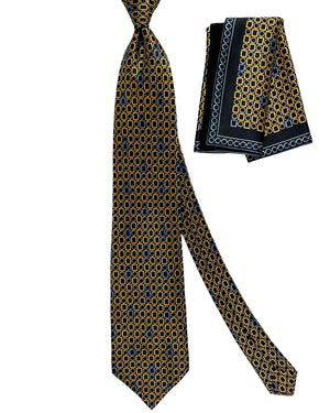 Zilli Tie & Matching Pocket Square Set 