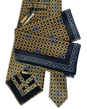 Zilli silk Tie & Matching Pocket Square Set 