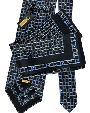 Zilli silk Tie & Matching Pocket Square Set 