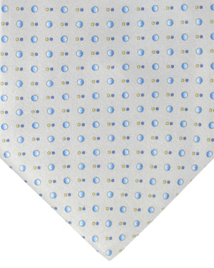 Zilli Silk Tie Gray Blue Geometric