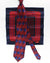 Zilli Silk Tie & Matching Pocket Square Set Dark Blue Red Swirl Design