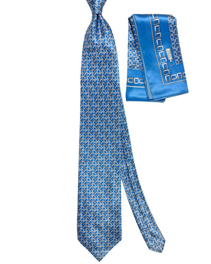 Zilli genuine Tie & Matching Pocket Square Set 