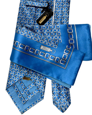 Zilli authentic Tie & Matching Pocket Square Set 