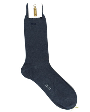 Zilli Socks Midnight Blue US 12 - EUR 46 Mid Calf Cotton Men Socks