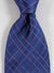 Zilli Silk Tie Dark Blue Pink Check - Wide Necktie
