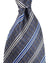 Zilli Extra Long Necktie Gray Royal Blue Stripes - Hand Made In Italy