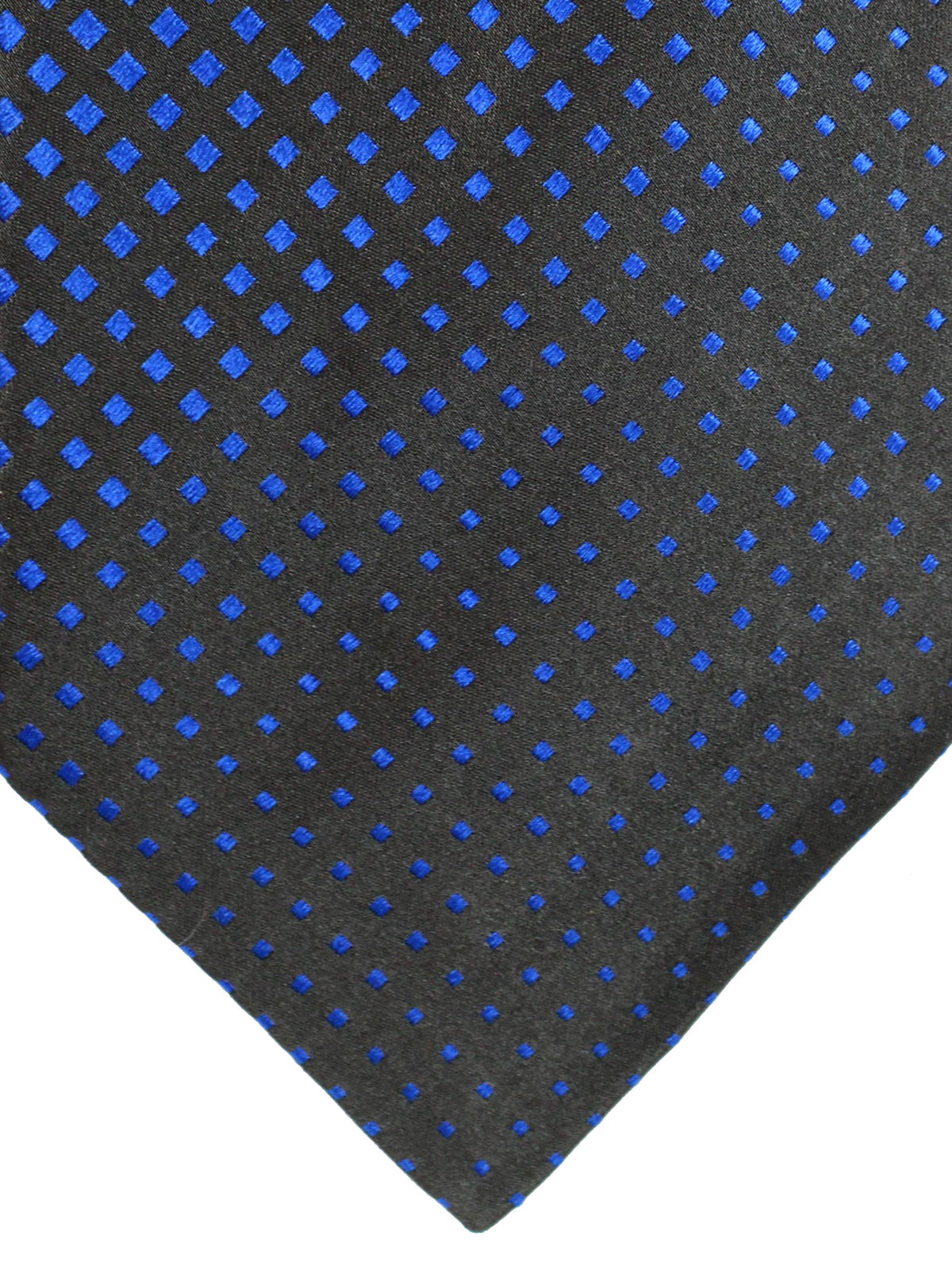 Zilli Extra Long Tie Gray Royal Blue Squares