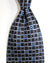 Zilli Silk Tie Black Blue Gray Geometric Design - Wide Necktie